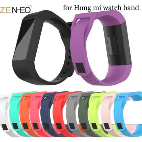 21mm Wrist Strap Belt Silicone for Hong mi band Silicone Wristband for Hong mi Smart replacement Bracelet for Hong mi Accessory