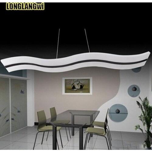 Modern LED S wave-shaped living room restaurant lights chandelier Acrylic Dinning Study Room chandeliers Lamps lighting