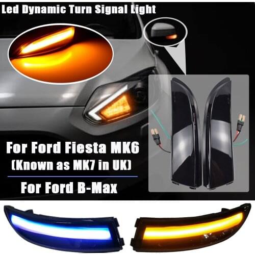 LED Dynamic Turn Signal Light Flowing Water Blinker For Ford Fiesta 2008 - 2017 for B-Max 2008-2017 Flashing Light