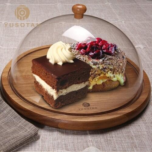 European style fruit dried fruit candy plate fit for bread dessert fashion creative acrylic glass cover dessert cake tray set