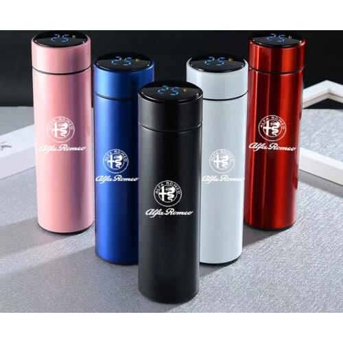 Intelligent Thermos Temperature Display Stainless Steel Vacuum Water Cup For Alfa Romeo giulia stelvio giulietta 156 166 159 147