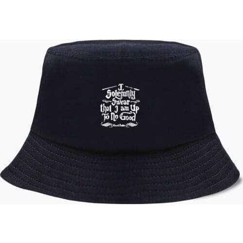 I Solemnly Swear that I am Up To No Good Bucket Hat Panama Men Cap Women Bob Fishing Cotton Outdoor Sunscreen Fisherman Caps