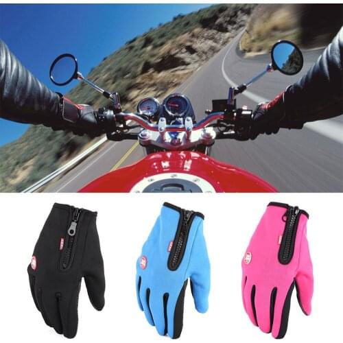 1 Pair Full Finger Touch Screen Motorcycle Winter Warm Ski Gloves Waterproof Windproof Warm Riding Outdoor Sports Gloves