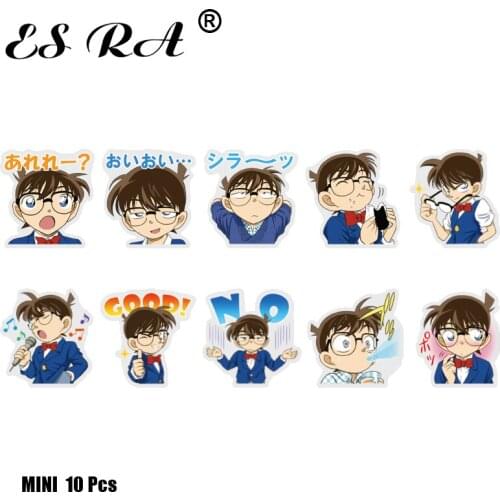10Pcs/Set 1.5" Stickers for Phone Case Mobile Anime Detective Decals Pegatinas Waterproof Vinyl For Laptop Cellphone Helmet