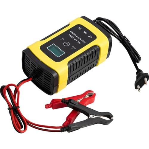 12V 6A Intelligent Battery Charger For Car Auto Motorcycle Lead Acid AGM Gel Accumulators With Digital LCD Display Pulse Repair