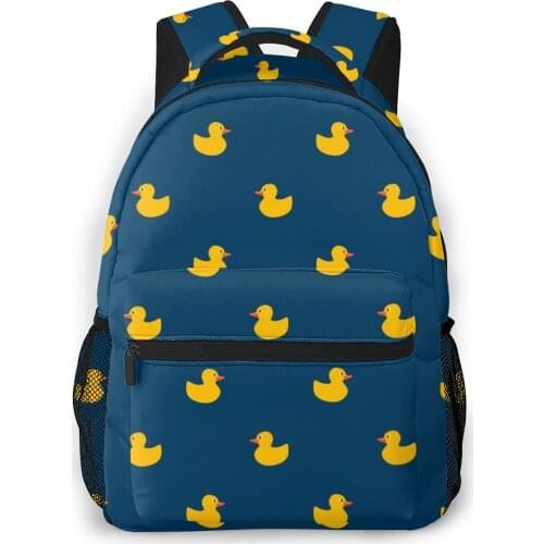 2020 OLN Travel Backpacks Cute Yellow Ducks Pattern Girl Backpack For Women Large Capacity School Bag For Teenage
