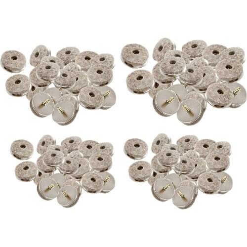 24pcs Screw-on Furniture Felt Pad Slider Floor Protector for Wooden Leg Chair