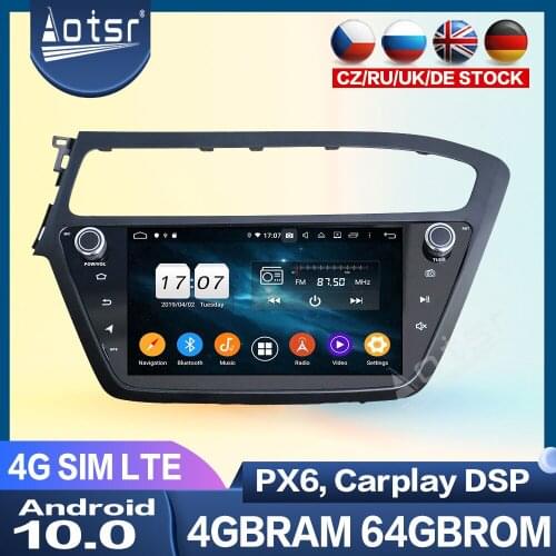 4G LTE Car DVD Player Screen For Hyundai i20 RHD Android Multimedia Player PX6 Radio Tape Recorder Car GPS Navigation Head Unit
