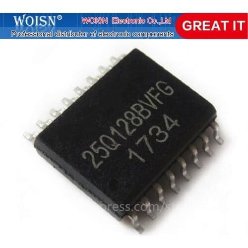 5PCS W25Q128BVFG 25Q128BVFG 25Q128B W25Q128 W25Q128B 25Q128 SOP16 SOP SMD new original In Stock