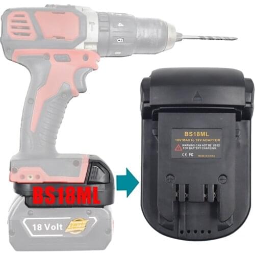 Dawupine Adapter Converter BS18ML use Bosch 18V Li-ion Battery on Milwaukee m18 Lithium Electrical Power Tool