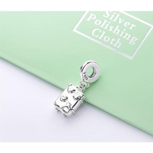 Authentic 925 Sterling Silver Charm New Luggage Fashion Creative Pendant Fit Pandora Women Bracelet & Necklace Diy Jewelry