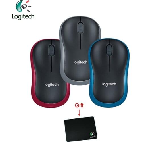 Logitech M186 2.4G Wireless Mouse with Ergonomic 1000dpi Both Hands Laptop Gamer Official Verification Support + Free Gift