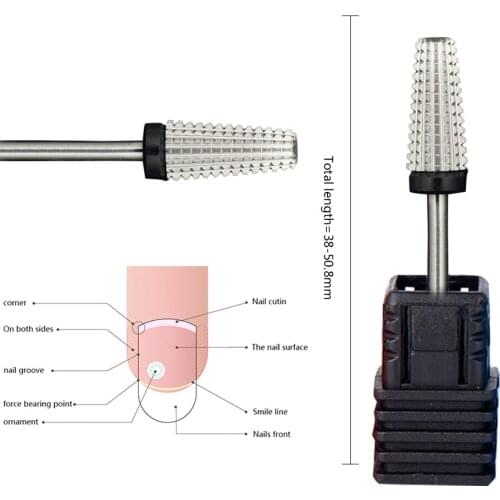 Black 5 IN 1 Carbide Original multi-function Tungsten Carbide nail milling drill bits