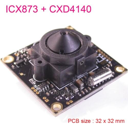 1/3" Sony ExView CCD image sensor ICX873 + CXD4140 Effio-E chipset camera 32x32mm PCB board module