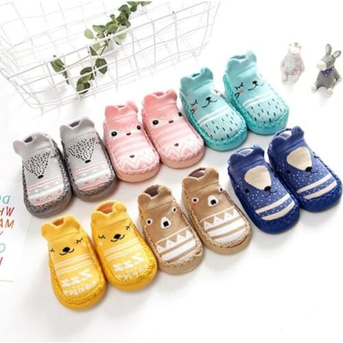 Infant Baby Socks with Rubber Soles Newborn Baby Girls Boys Shoes Spring Autumn Baby Floor Socks Anti Slip Soft Sock Shoes