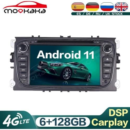 For FORD/Focus/Mondeo/S-MAX/C-MAX/Galaxy Android 11 6G +128GB Car Multimedia Audio Player GPS Navigation DVD Unit Carplay DSP