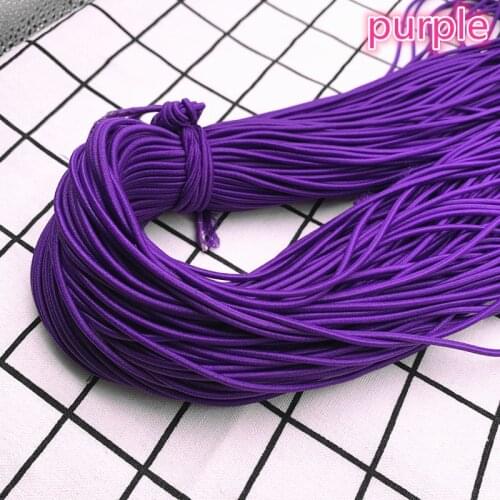 New 5yards 2mm 2.5mm Purple High Elastic Round Elastic Band Rubber Band Elastic Cord for Jewelry Making Diy Accessories