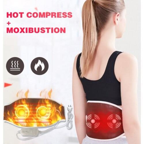 Electric Heated Waist Brace Massager Support Lumbar Muscle Strain Warm Thermal Therapy Pain Easing and Relief for Elder Gift