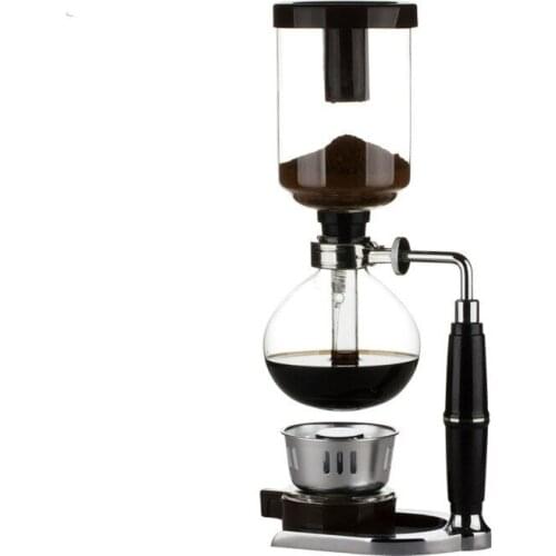 GZSH Syphone Coffee Maker 3 Cups Coffee Kettle Pot Set Filter Syphon Coffee Maker Tea Siphon Heat-Resistant Household Pot