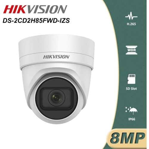 Hikvision DS-2CD2H85FWD-IZS Orignal 4K Varifocal Turret Network Camera IP66 SD Slot WDR H.265