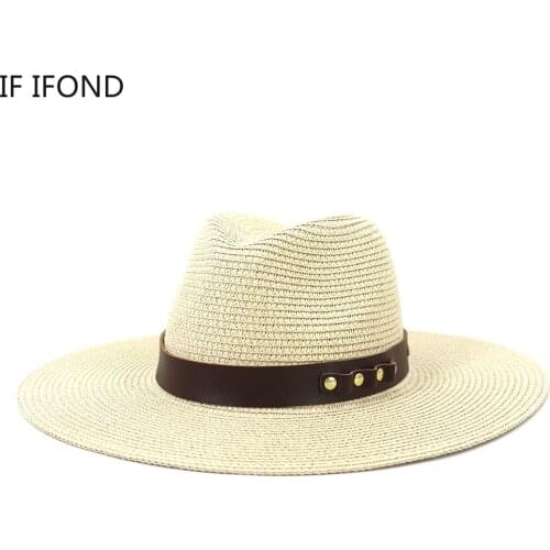 Classic Big Wide Brim 10cm Straw Hat Women Summer Kentucky Derby Sun Hat Casual Outdoor Beach UV Protection Hat