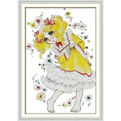 Candy cross stitch kit people 18ct 14ct 11ct count print canvas stitches embroidery DIY handmade needlework