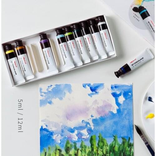 MIYA 12/18/24/36 Colors 5/12ML Watercolor Gouache Paint Set With Painting Kids Professional Art Supplies for Drawing Art Paint