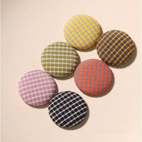 New style 50pcs/lot 22mm color stripe pattern print geometry rounds shape flatback beads diy jewelry earring/garment accessory