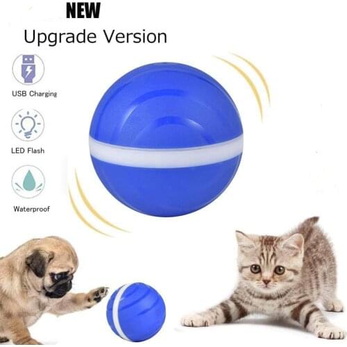 Upgrade Smart Dog Toy Ball Automatically Wake Up Pet Ball USB Rechargeable with LED Light Interactive Pet Toys Ball