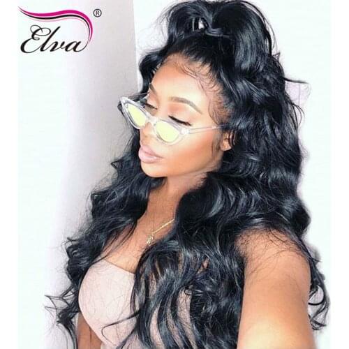 Fake Scalp Lace Front Human Hair Wigs Glueless 13x6 Lace Wigs For Black Women Elva Hair Pre Plucked With Baby Hair Remy Hair