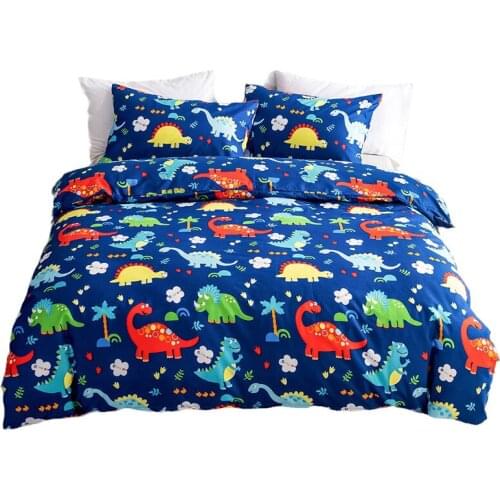 ROMANZO bedding 3 pieces/set of European-style printing small dinosaur queen quilt cover and pillowcase bedding Set