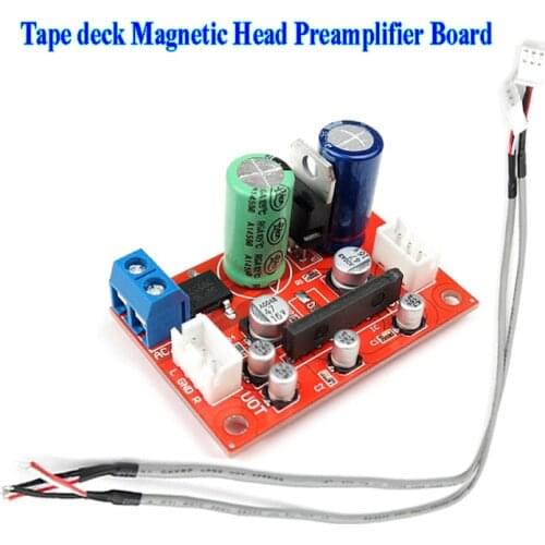 KA22241 Stereo Tape deck Magnetic Head Preamp Preamplifier Board + Shielded wire EL49
