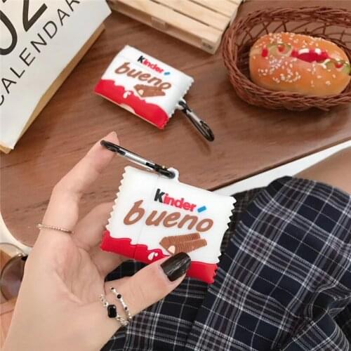 For Apple Airpod 1 2 Luxury 3D Kinder Bueno Chocolate Candy Silicone Cover Wireless Charging Bluetooth Box for Airpods Pro 3