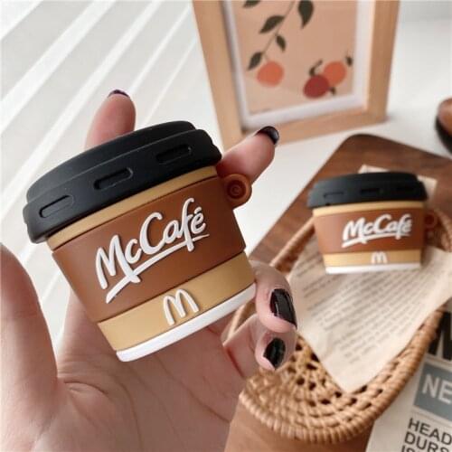 3D McDonalds Coffee Cup Silicone Protection Headset Case For Apple Airpods Pro Gen 1 2 Bluetooth Earphone Cover Headphone Funda