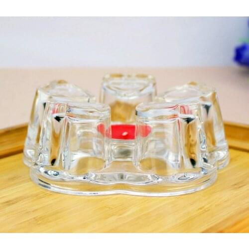 1PC Heat-Resisting Glass Crystal Regular Pentagon Teapot Coffee Water Pot Warmer Heater tea accessories JQ 1076