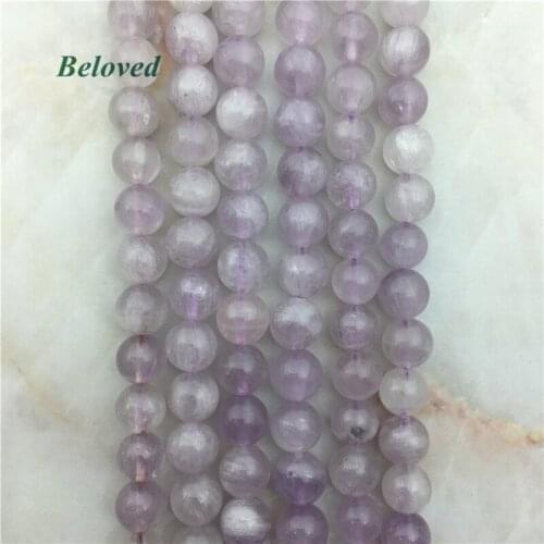 High Quality Round Mauve Jades Loose Beads,15.5" Strand Smooth Purple Jades Crystal Gems Drilled Bead For Jewelry DIY, BG18135