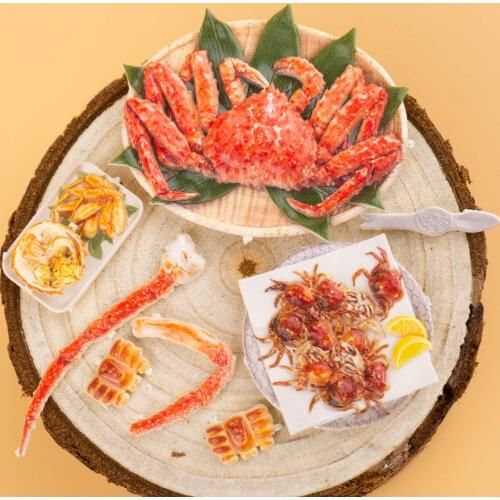 Japanese Anime Tide Toy MIC 1/12 Miniature Food King Crab Feast Decoration