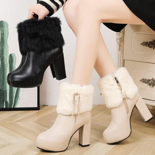 Winter Fashion boots style Square heel women femininas ankle boots botas woman masculina zapatos botines mujer chaussure shoes 1