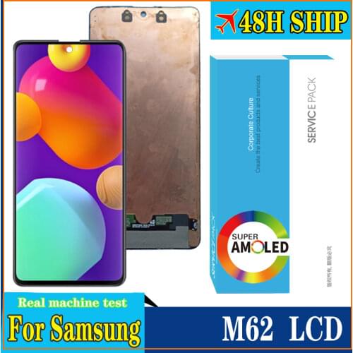 100% Original 6.7'' AMOLED Display for Samsung Galaxy M62 Full LCD Touch Screen Repair Parts