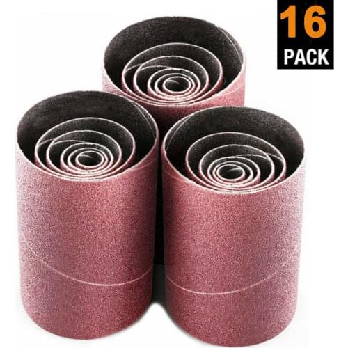 18PCS 60Grit Spindle Sanding Sleeves 4-1/2'' Length for Oscillating Spindle Sander