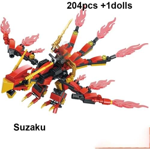 200pcs+Dolls Animals Series Block Ninja Beast Fighting Mech Pig Dragon Cow Building Blocks DIY Toys For Kids Birthday Gift