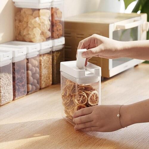 80% hot sale! ! ! Airtight food storage container kitchen storage room square grain grocery jar