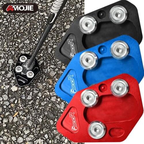 Aluminum Motorcycle Side Stand Enlarger Kickstand Enlarge Plate Pad Accessories FOR BMW F800R 2009 2010 2011 2012 2013 2014 2015