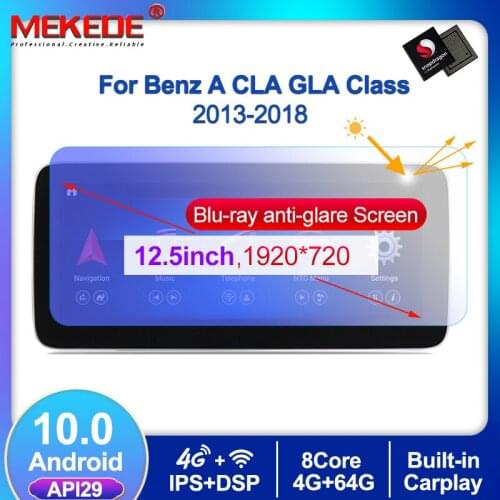 MEKEDE 4+64G Car Multimedia Player Android 10 Car DVD radio player For Benz A CLA GLA class C117 X117 W117 2013-2018 4G lte BT