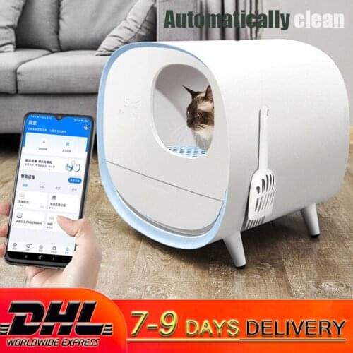 Large Smart Automatic Cat Litter Box Self Cleaning Box Deodorant Splash-proof Fully Enclosed Luxury Cat Toilet Box Cat Supplies