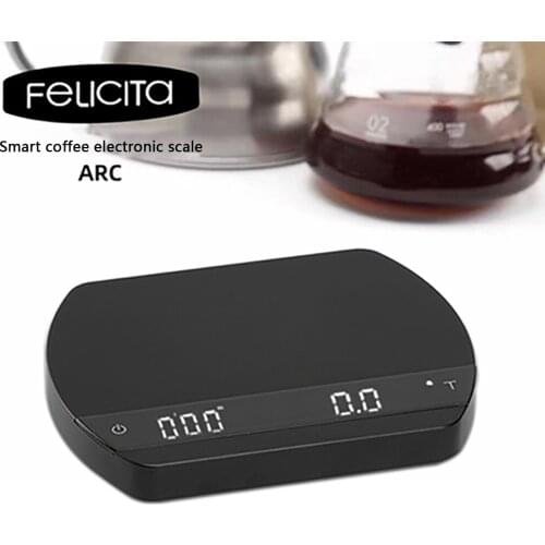 Felicita Small Coffee Electronic Scales With Timer Digital Kitchen Scale High Precision LED Smart Kitchen Scale 2kg/0.1g