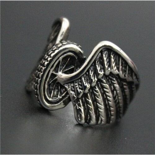 Support Dropship Motorcycles Unisex Ring 316L Stainless Steel Fashion Punk Style Newest Steel Ring