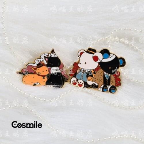 Cosmile anime Bungo Stray Dogs Dazai Osamu Chuuya metal badge brooch pins cartoon cute lovely collection limited cosplay Gift C