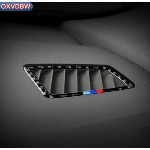 For bmw e90 e92 E93 Carbon Fiber Interior air conditioning vent Outlet Trim Cover Car Styling 3D Stickers 3 series Accessories