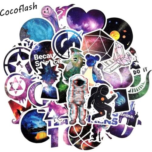 10/30/50/100PCS Galaxy Starry Sky Mixed Cartoon Sticker For Skateboard Laptop Luggage Guitar Case Motorcycle Bike Car Sticker